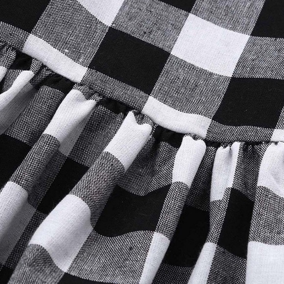 Ella Classic Black And White Plaid Dress - Picture 6 of 7